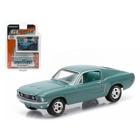 1968 Ford Mustang GT Tahoe  Turquoise 1 64 Diecast Model 