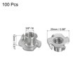 thumbnail image 2 of Unique Bargains 3/8'-16 T-nut 100 Pack 304 Acier Inoxydable 4 Écrous à Té à Dents Filetés Insertion, 2 of 6