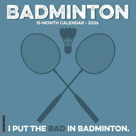 Badminton 2026 Wall Calendar