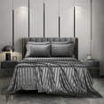 thumbnail image 2 of AiMay 6-Piece 1800 Thread Count Gray Satin Bed Sheet Set, Queen – Deep Pocket, Stain-Resistant, 2 of 8