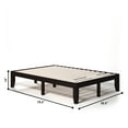 thumbnail image 3 of Costway Full Size 14'' Wooden Bed Frame Mattress Platform Wood Slats Support Espresso, 3 of 11