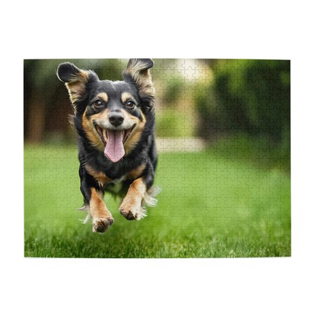 1000-Piece Wooden Jigsaw Puzzle for Adults - Running On Grass Happy Fun & Challenging Brain Teaser Stylish Home Decor & Unique Gift