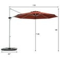 thumbnail image 2 of Gymax Parasol Déporté Suspendu de Patio 11 Pi avec Base d'Inclinaison à 360° Rouge Brique, 2 of 10