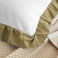 thumbnail image 3 of Ayanshi Bedding Dual Tone Ruffle Pillow Shams Standard Size Set of 2, 20X26 - Ruffled Design Pillow Cases Soft & Smooth - Luxurious Pillow Covers 20X26 - (White-Taupe), 3 of 7