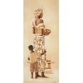 thumbnail image 2 of Renee 8x14 White Modern Wood Framed Museum Art Print Titled - African family I, 2 of 4