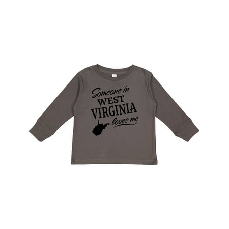 

Inktastic Someone in West Virginia Loves Me Gift Toddler Boy or Toddler Girl Long Sleeve T-Shirt