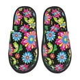 thumbnail image 1 of Fotbe Vector Mexican Otomi Style Bright Pantuflas Peludas para Mujer con Estampado, Zapatillas de Peluche, Zapatos de Invierno para Casa, Uso Interior y Exterior-Medium, 1 of 8