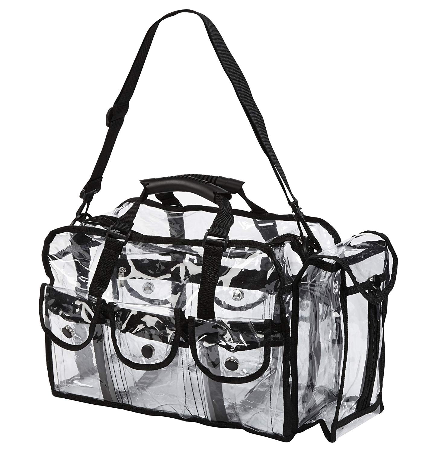 Seya Makeup Artist Clear PVC Set Bag w/ Removable Shoulder Strap (Black)