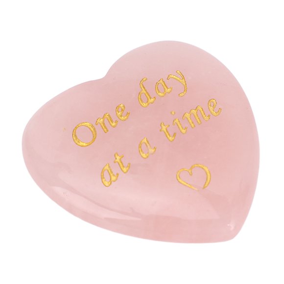 Rose Quartz Puffy Heart Stone, Hand Carved Decor Heart Shaped Rose Quartz Stone Unique  for Outdoor Carry