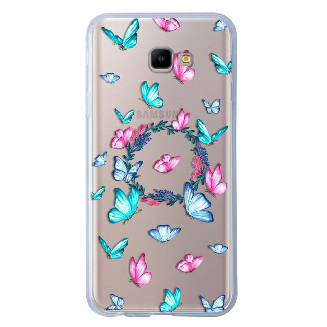 Funda para Galaxy J4 Core Butterfly Uso Rudo, InstaCase Protector para Galaxy J4 Core Antigolpes, Case Butterfly