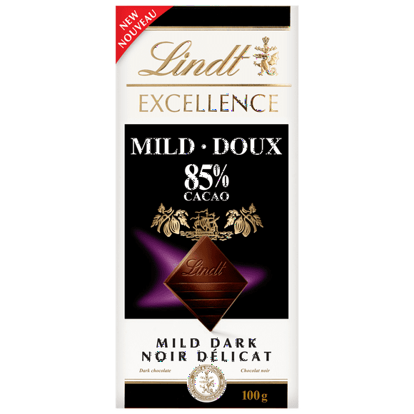 Barre de chocolat noir à 85 % de cacao EXCELLENCE de Lindt, 100g 100 g