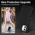 thumbnail image 2 of for iPhone 11 Wallet case with RFID Blocking Credit Card Holder,Flip PU Leather Emboss Butterfly Flower Shockproof Protective Cover Women Men for iPhone 11 Phone case,Black, 2 of 7
