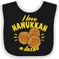 thumbnail image 3 of Inktastic I Love Hanukkah a Latke Boys or Girls Baby Bib, 3 of 4