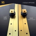 thumbnail image 3 of Rio Salto Gold Barn Door Hardware Kit Adjustable Length Sliding Door Hardware Modern Barn Interior Brushed Brass Panel Hardware Hardware Kit Plus, 13ft - Double Door, 3 of 9