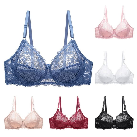 Avtoify Women Solid Lace Bra Summer Bras for Women Underwire Oversized Support Daily