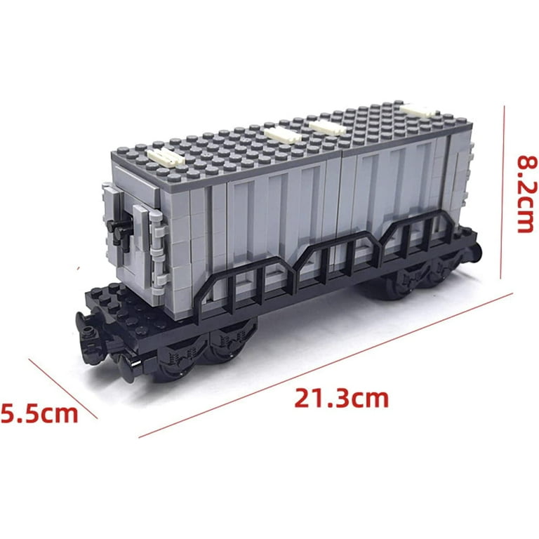 City Series Power Blue Diesel Cargo Train Building Blocks Toy