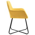 thumbnail image 3 of vidaXL Dining Chairs 4 pcs Yellow Fabric, 3 of 5