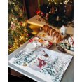 thumbnail image 2 of Christmas Snowman Placemats Set of 12 Pine Treea Branches Xmas Winter Snowfall Heat Insulation Washable Place Mats, Rustic Non-Slip Table Mats for Dining Table Party Kitchen Decor,13x19 Inch, 2 of 4