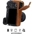 thumbnail image 4 of MegaGear Ever Ready Leather Camera Half Case Compatible with Sony Alpha A6600, 4 of 6