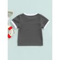thumbnail image 4 of Genuiskids Toddler Baby Girl Cotton T-shirt BIG SISTER Letter Print Patch Round Neck Short Sleeve Summer Loose Fit Top Casual Clothes, 4 of 8