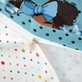 thumbnail image 4 of Castle Fairy Sweet Black Girl Bedding,Polka Dot Butterfly Duvet Cover Full,Blue,1 Duvet Cover and 2 Pillowcases, 4 of 6
