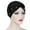 Black, variant on Herrnalise Women Pearl Beading India Hat Muslim Ruffle Chemo Beanie Turban Wrap Cap