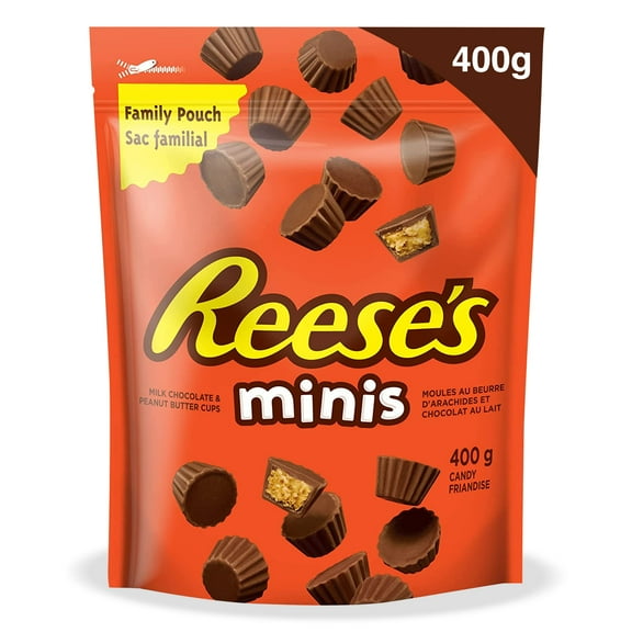 Reese's Minis Unwrapped Chocolate Peanut Butter Creme Cups Candy, Family Pack 14 oz