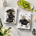thumbnail image 3 of Beige Congrats Grad Cap Stars Graduation Kitchen Towels Dish Towels, 18x26 Inch Party Farmhouse Decoration Hand Towels Set of 2, 3 of 6