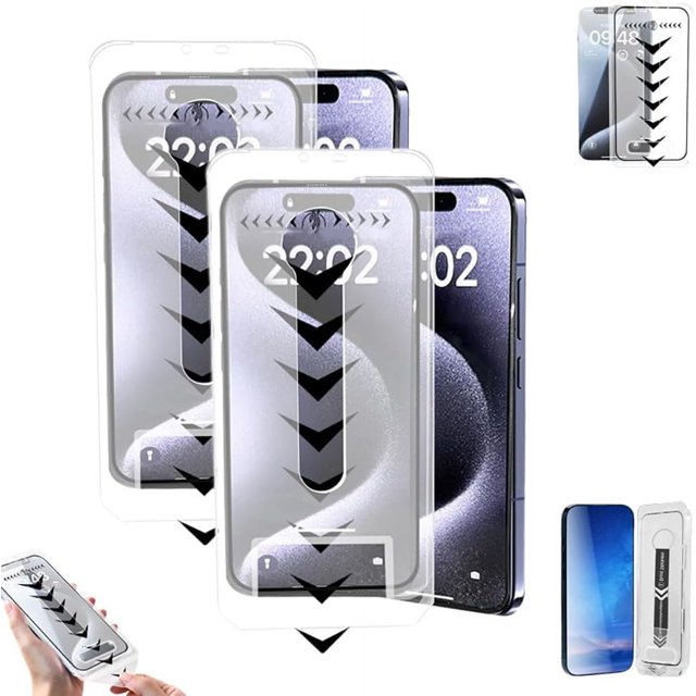 2pcs Mbffshop Silk Screen Dust-Free Room Tempered Film, Livingneed Dust-Free Room, Privacy HD Artifact Invisible Protector, Mbffshop Screen Protector for iPhone 16 Promax (HD+Privacy,For13Pro)