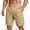Khaki, variant on Satingcolo Mens Cargo Shorts Oversized Twill Mens Shorts Summer Elastic Waist Lightweight Outdoor Cargo Pants with Multi Pockets Khaki M