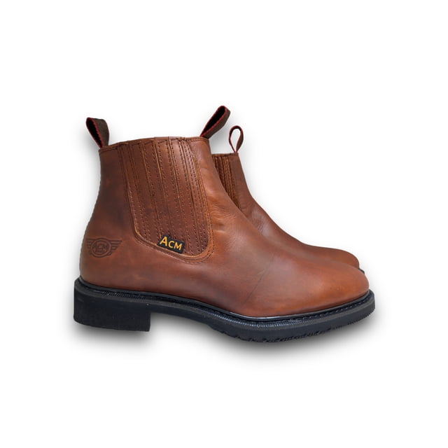 ACM Boots, Botín Tipo Establo De Trabajo Industrial Uso Rudo, Piel Vacuno, Roble, Suela Establo, Talla 26.0 MX