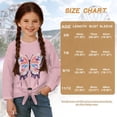 thumbnail image 6 of DISNIMO Butterfly Print Girls Lace-up Top Long Sleeve Pullover Tops Soft Crew Neck Blouse Shirts Fall Winter Clothes for Teens, 6 of 8