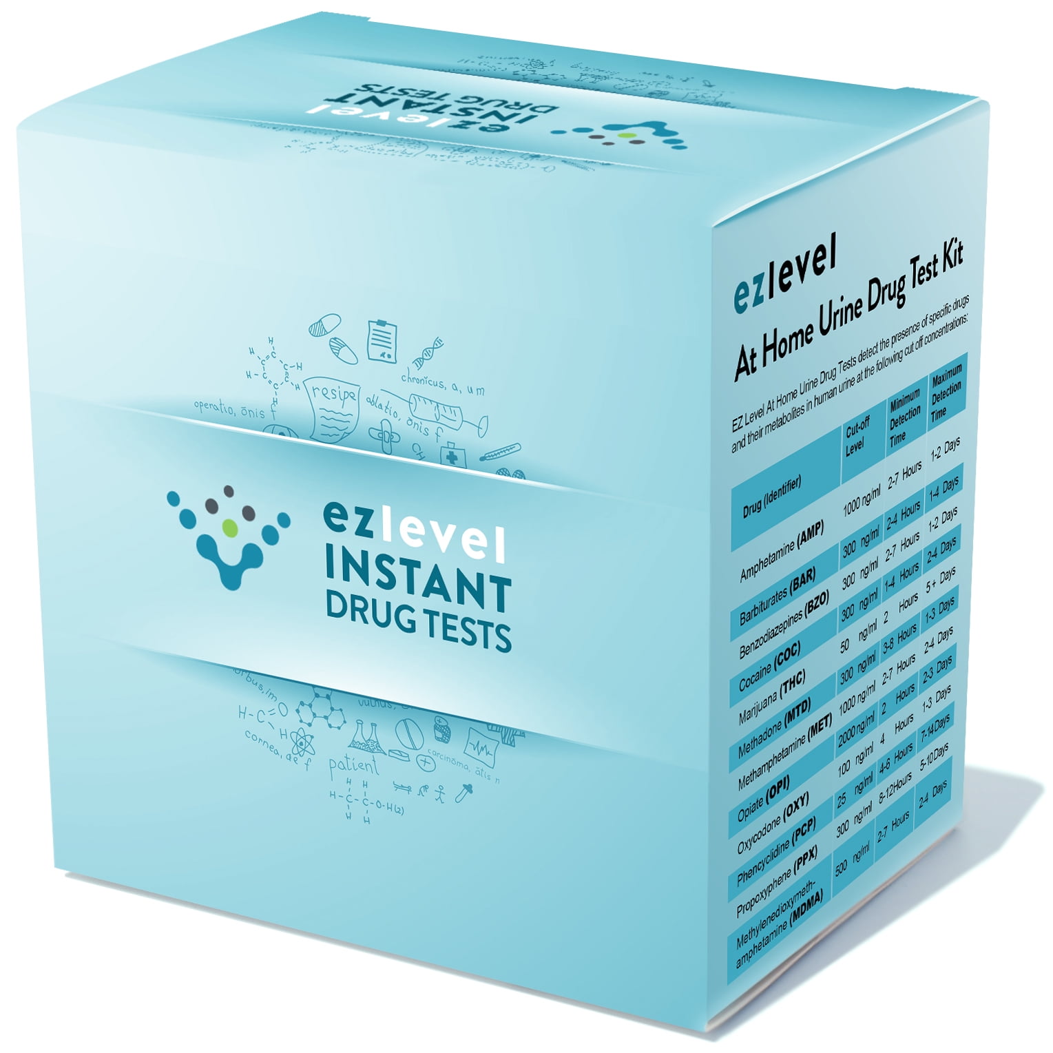 (25 Pack) EZ Level 6 Panel At Home Urine Drug Dip Test MultiDrug