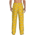 thumbnail image 3 of Uemuo Funny Chicken Pattern Men's Wide Leg Palazzo Lounge Pants with Pockets Light Weight Loose Comfy Casual Pajama Pants-Small, 3 of 9