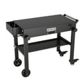 thumbnail image 2 of Outdoor Grill Cart Heavy Duty Commercial Grade Rolling Kitchen Cart w/ Folding Shelf, Stainless Steel Locking Wheels, for Farmers Market, RV, Catering, 2 of 8