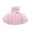 Pink, variant on Bearichfupo Pageant Party Dress Long Princess Wedding Round Collar Pearl Set Sleeveless Front And Back Bow A Line Dress For 2 To 8 Years, Sizes 5-6 Years