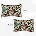 thumbnail image 4 of Naloa Leopard Dots Pillowcase, Throw Pillowcase, Wrinkle-Free, Stain-Resistant with Hidden Zipper for Bedroom Sofa - 14"x20", 4 of 9