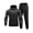 Dark Gray 02, variant on Hooded Track Suits Mens 2 Piece Jogging Suits Casual Color Block Zip Up Workout Jackets Sweatsuits for Men