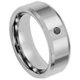 thumbnail image 1 of 8mm Tungsten Carbide High Polished Beveled Edge Wedding band Ring for Men and Ladies, 1 of 6