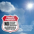thumbnail image 5 of Private Property No Soliciting Loitering Trespassing All Offenders Will Be Prosecuted To The Full Extent Of The Law (5 Pack) 4 inch X 4 inch Shield Shaped Heavy Duty 3.2 mil Vinyl, 5 of 6