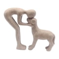 thumbnail image 4 of Figura de humano y perro, estatua de hombre y perro, adorno coleccionable de colección de recuerdos para Color arena, 4 of 9