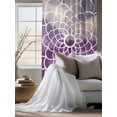 thumbnail image 4 of Sheer Curtains 72 Inches Long, Purple Flowers Semi Sheer Curtains Light Filtering Window Treatment, Watercolor Ombre Abstract Floral Geometric Privacy Voile Drapes for Living Room Bedroom 52x72 Inch, 4 of 7