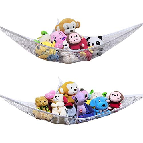 Stuffed Animal Hammock & Toy Hammock - 2PACK- Organizer Stuffed Animals with This mesh Looks