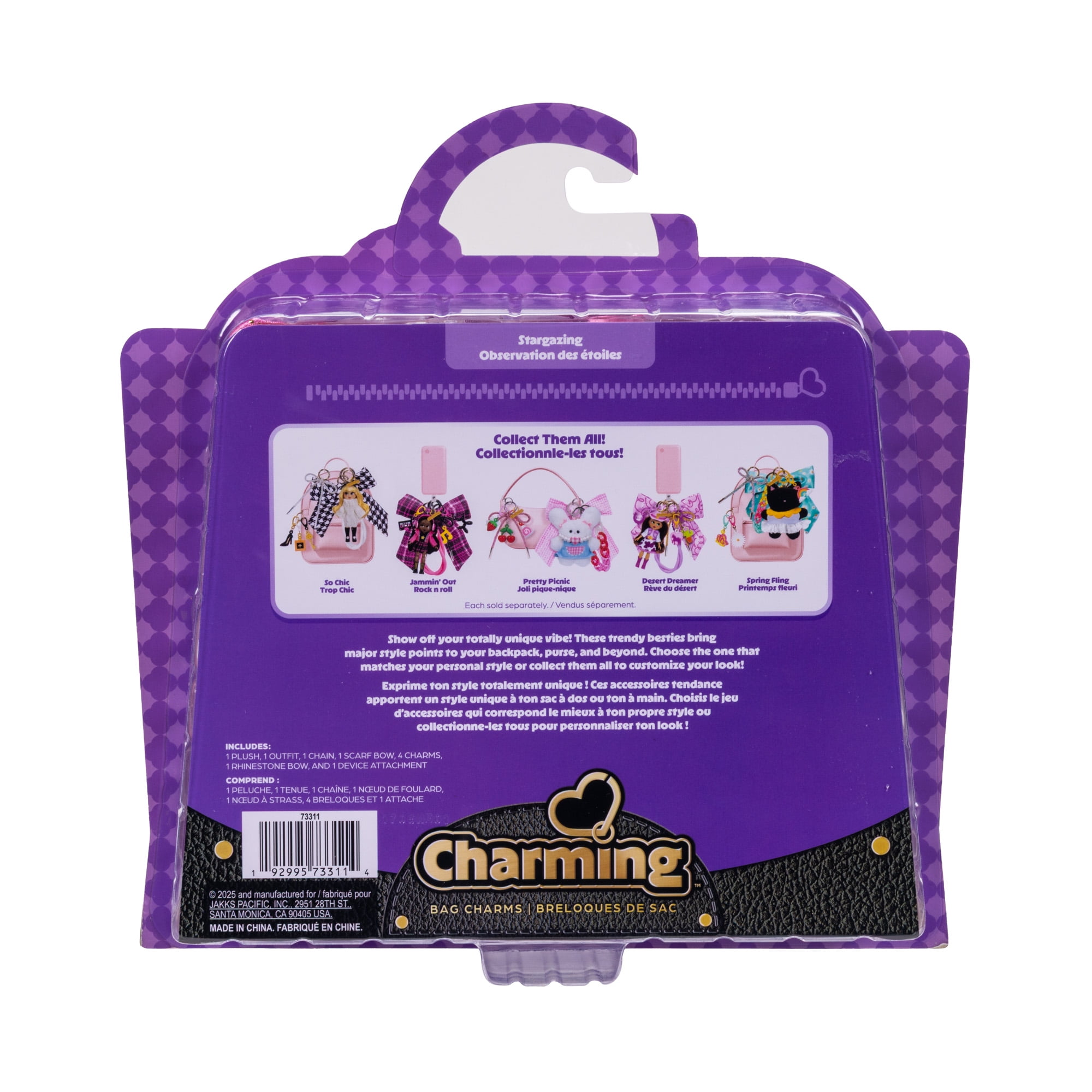 Charming Bag Charms Stargazing Set with Plush Teddy Doll & Accessories, 5+ Years