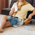 thumbnail image 2 of Salouo Cargo Ship At Sea Pattern Men's Sleep Pajama Shorts,Pajama Bottoms Elastic Waistband Sleep Pajama Short PJ Shorts for Men -Medium, 2 of 6
