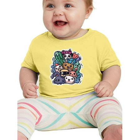 

Cute Animals Sticker Style T-Shirt Infant -Image by Shutterstock 6 Months