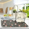 thumbnail image 5 of SKYSONIC Christmas Dish Drying Mat for Kitchen Counter,Snowflake Santa Xmas Tree Ultra Absorbent Reversible Microfiber Dishes Drying Rack Pad Heat-resistant Mats 18x24in, 5 of 7