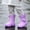 Purple, variant on Multi Pastel Color Hippo Toddler Waterproof Rain Boots, Flexible Lightweight Non Rub Upper, EVA Material for Boys Girls Rain Season Daily Outfits Brown 150