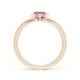 thumbnail image 2 of ANGARA Natural 1 Ct. Amethyst with Diamond Classic Ring in 14K Rose Gold for Women (Ring Size: 5), 2 of 10