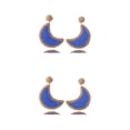 thumbnail image 2 of Sonducket 1 par de pendientes retro de verano en forma de luna, colgante de joyería portátil, accesorio colgante para el hogar al aire libre, azul oscuro Azul oscuro 2piezas Sonducket CBP270835, 2 of 6